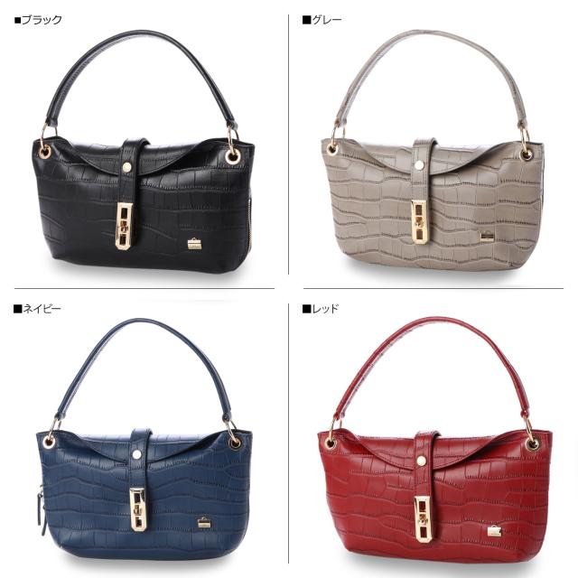 ラ バガジェリー LA BAGAGERIE ショルダーバッグ クロコ型押し 2way レディース B62-12-24SC 母の日 ラ バガジェリー LA BAGAGERIE ショルダーバッグ クロコ型押し 2way