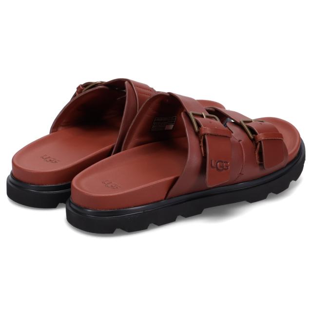 UGG ブラウン スライドレザーサンダル⭐︎数回使用のみ美品　定価18,000円 UGG ブラウン スライドレザーサンダル⭐︎数回使用のみ美品 定価