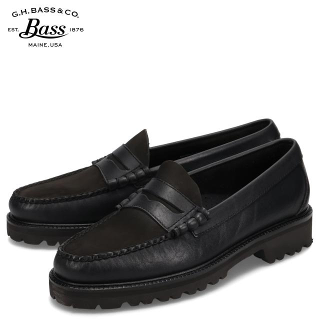 G.H.BASS ジーエイチバス ローファー  ウィージャンズ 90 ラーソン ペニー メンズ ブラック BA11581-000