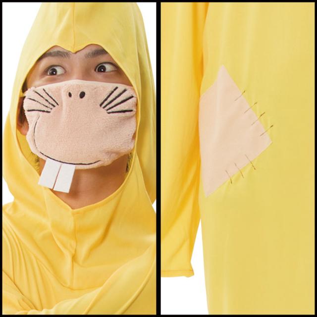 ゲゲゲの鬼太郎公式 ねずみ男コスチューム コスプレ 漫画 アニメ キャラクター 変装 仮装 男女兼用 クリアストーン