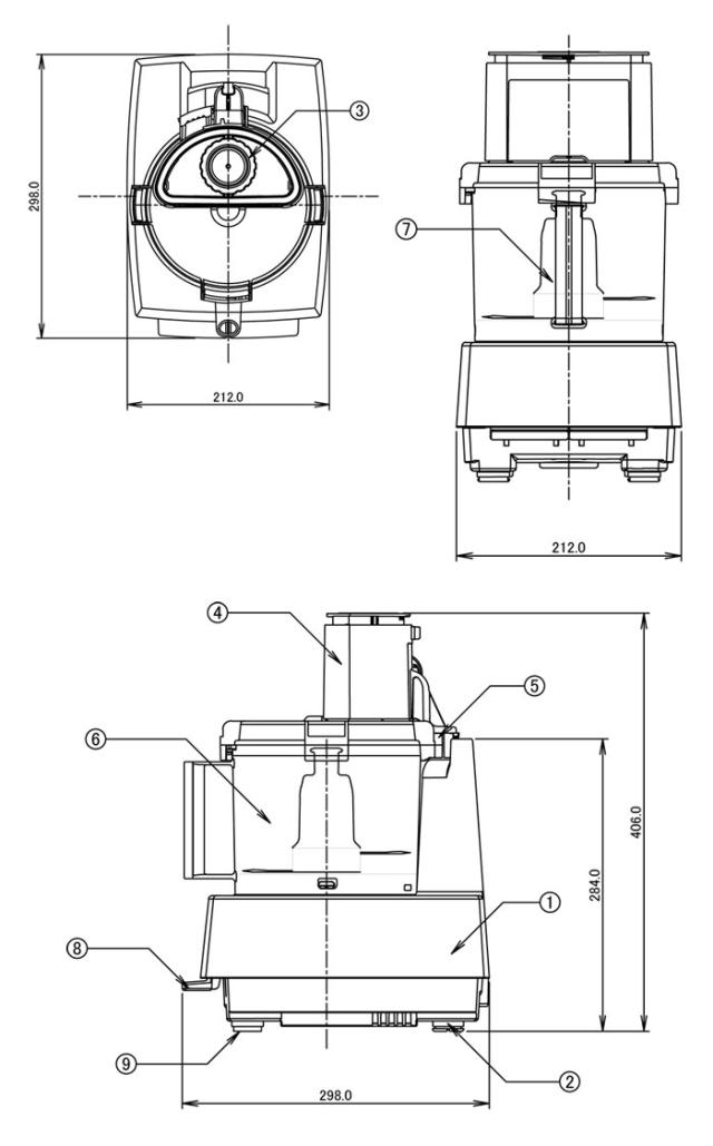 北海道・沖縄・離島配送不可 代引不可 フードプロセッサー プロ向け業務用 多機能タイプ 3.0L DLC-N7シリーズ メタルブレード ドゥブレード おろし金 1mmスライサー付属 クイジナート DLC-N7JPG