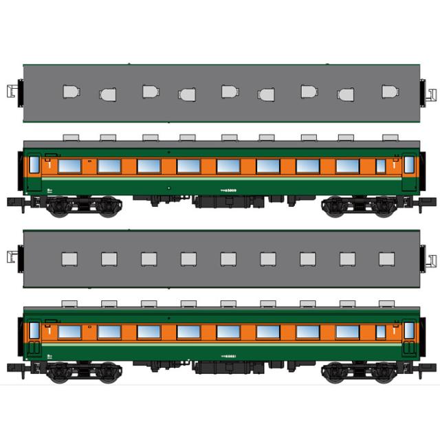 A3999 サロ85009+サロ85021 淡緑色帯 2両セット(動力無し) Nゲージ 鉄道模型 MICRO ACE(マイクロエース) Amazon | マイクロエース Nゲージ MA's Choice サロ85009＋サロ