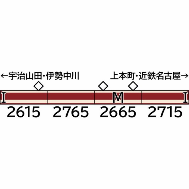 Nゲージ 鉄道模型 近鉄2610系 分散キセ・未更新車・旧塗装 4両