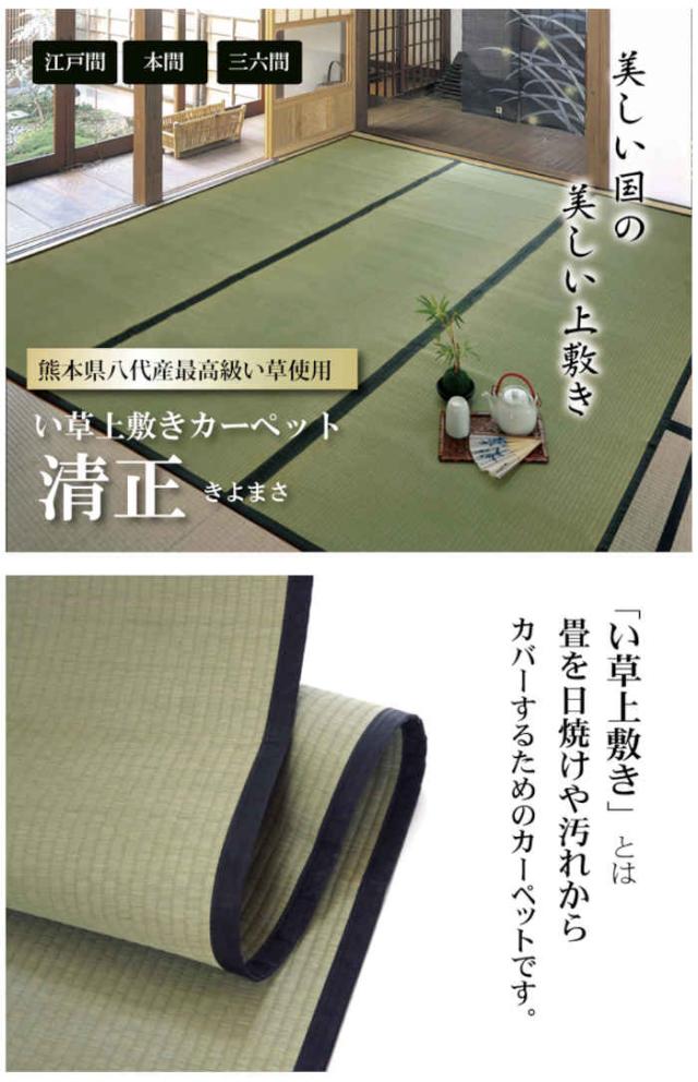 早い者勝ち 上敷きカーペット い草 代引不可 北海道 沖縄 離島配送不可 ござ 畳の日焼けや汚 熊本県八代産最高級い草使用 約261 352cm 江戸間6畳 い草 Sutevalle Org