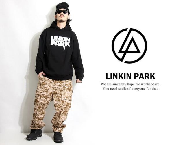 ロックパーカー Linkinpark 定番デカロゴ リンキン パーク 全店販売中 フード付 メンズ バンドtシャツ ロックファッション レデ