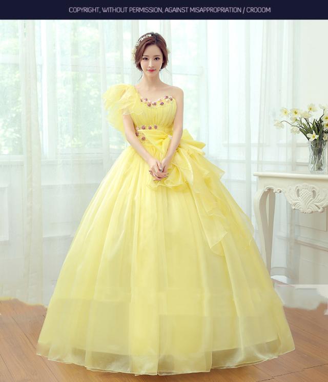 オケージョンドレス　オケージョンワンピース　イエロー イエロー | DressZone-パーティードレス、プライベート、出勤服