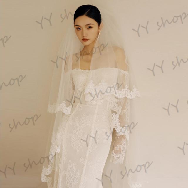 元値65万⭐︎ボレロ取り外し可能/マーメイド/スレンダー ウェディングドレス 元値65万⭐︎ボレロ取り外し可能/マーメイド/スレンダー