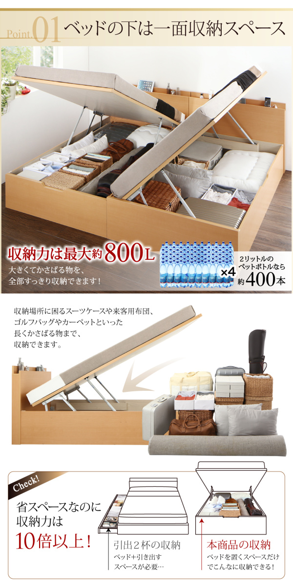 最新作在庫 お客様組立 薄型スタンダードボンネルコイルマットレス付き 縦開き セの通販はau PAY マーケット - e-バザール|商品ロットナ 国産 跳ね上げ式ベッド 収納ベッド Renati-NA レナーチ ナチュラル 好評セール