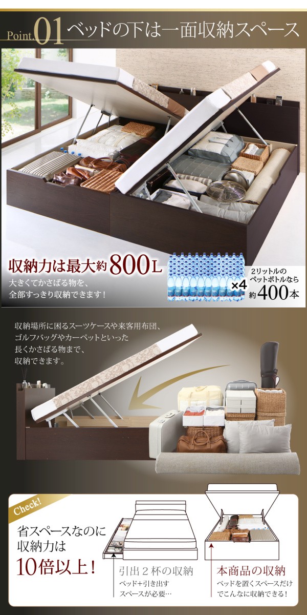 安い新品 お客様組立 国産 跳ね上げ式ベッド 収納ベッド Renati-DB レナーチ ダークブラウン マルチラススーパースプリングマットレス付き 縦開き の通販はau PAY マーケット - e-バザール|商品ロットナ NEW通販