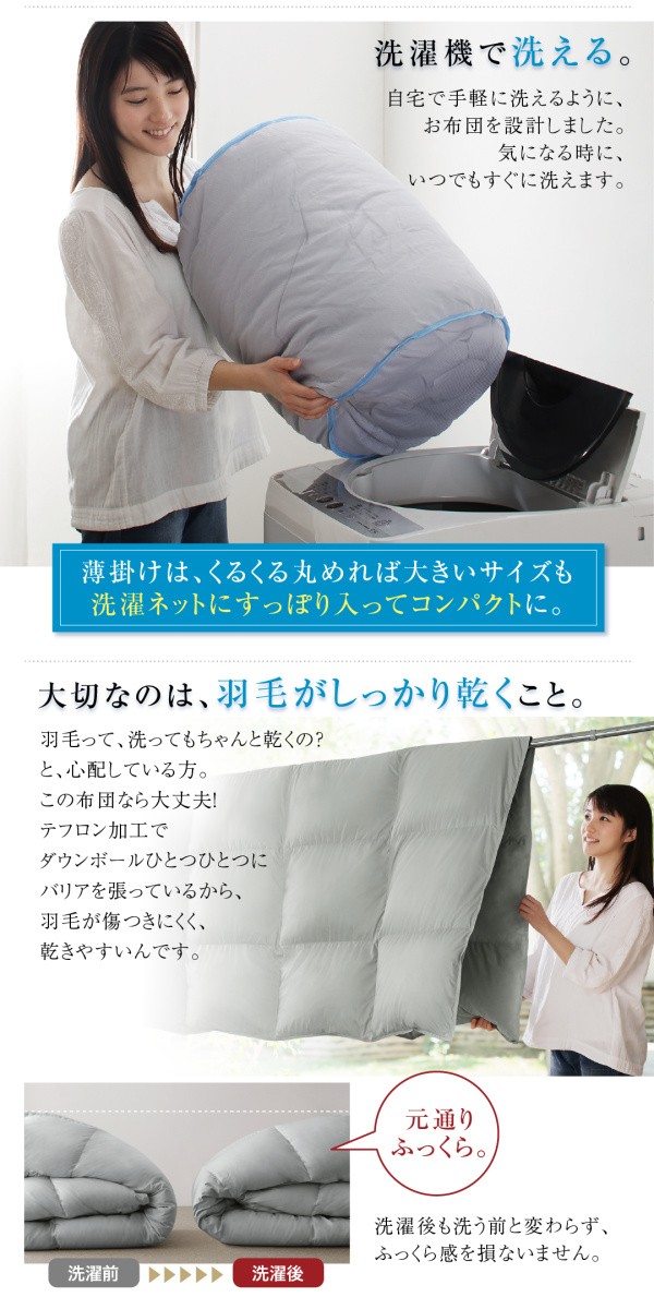 本物保証HOT 洗濯機で洗える ウォッシュ シングルサイズの通販はau PAY マーケット - e-バザール|商品ロットナンバー:322559067 エクセルゴールドラベル フランス産ダウン90% 羽毛薄掛け布団 Wash HOTSALE