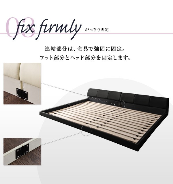 カバーポケ& モダンデザインレザーフロアベッド ローベット ロータイプ の通販はau PAY マーケット - e-バザール|商品ロットナン BASTOL バストル プレミアムボンネルコイルマットレス付き ワイドK200 幅200 モダンデザ