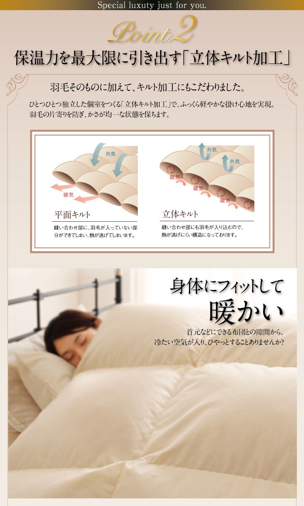 クイーンは 日本製 セレナ ダブルサイズの通販はau PAY マーケット - e-バザール|商品ロットナンバー:379542880 ポーランド産ホワイトダックダウン90% ロイヤルゴールドラベル 羽毛掛布団 Selena ⒩についての
