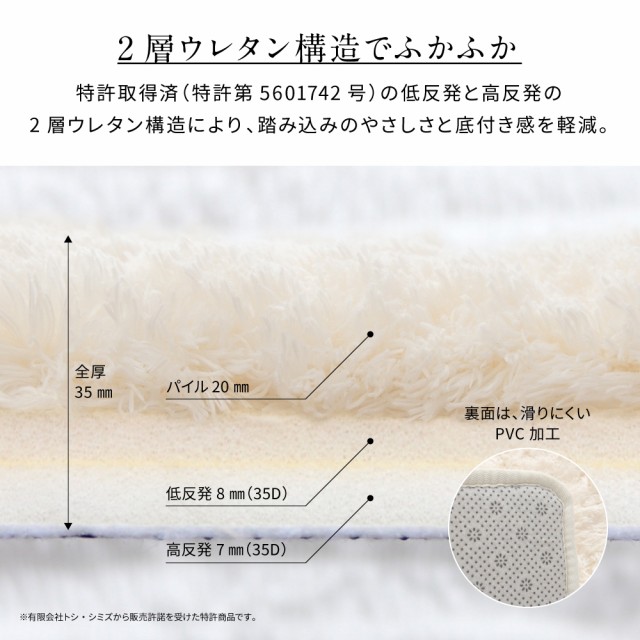 高品質通販 ボリューム2層ウレタンでクッション性に優れたシャギーラグマット 190×190cm(約2帖) クッション ウレタン ボリューム ラグマット 低反の通販はau PAY マーケット - e-バザール|商品ロットナン SALE高品質
