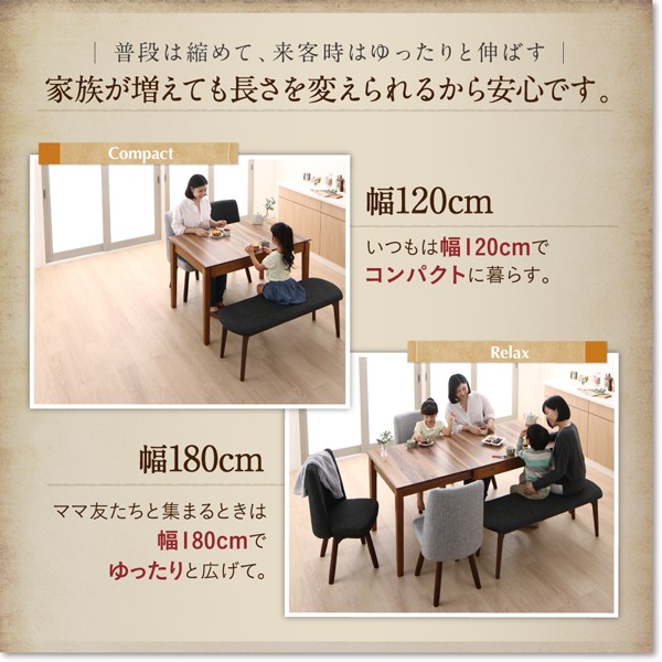 正規品HOT ダイニングテーブル ウォールナット 3段階伸縮ダイニング Walkot ウォルコット テーブル W120-180の通販はau PAY マーケット - e-バザール|商品ロットナンバー:379544395 最新品在庫