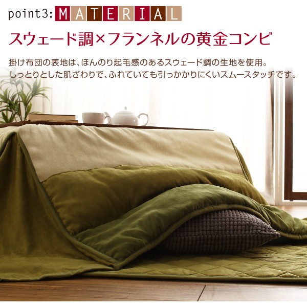 全品5倍 お部屋を広く使える 正方形 (80×80cm) 天板対応の通販はau PAY マーケット - e-バザール|商品ロットナンバ スウェード調パッチワーク省スペースこたつ布団 icoi イコイ 掛布団 & 敷布団2点セット 新品お買い得