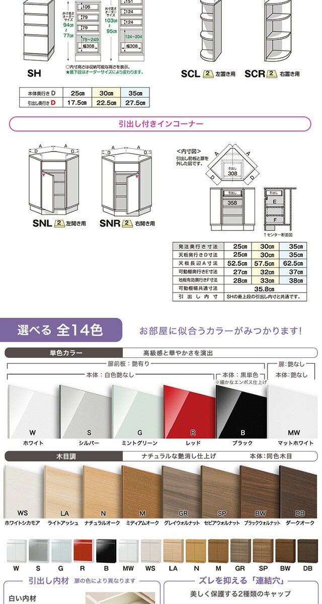 キャビネット キッチンカウンター 奥行25cm エンドコーナー左置き 【引戸シリーズ】セミオーダーカウンター下収納ぴったりくん 受注生産 の通販はau  PAY マーケット e-バザール au PAY マーケット－通販サイト