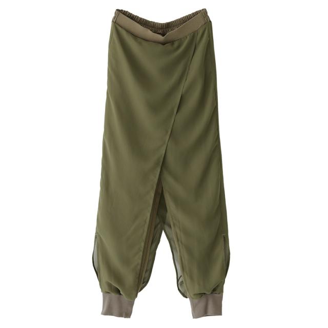 『こなれた大人印象に導くナチュラルモードコーデ2点SET』 【メール便不可】【20】[2024 レディース 2点セット 春夏 ブラウス 七分袖 Vネック ストライプ柄 ジョガーパンツ ロング シアー ciz0344]※返品・交換不可※