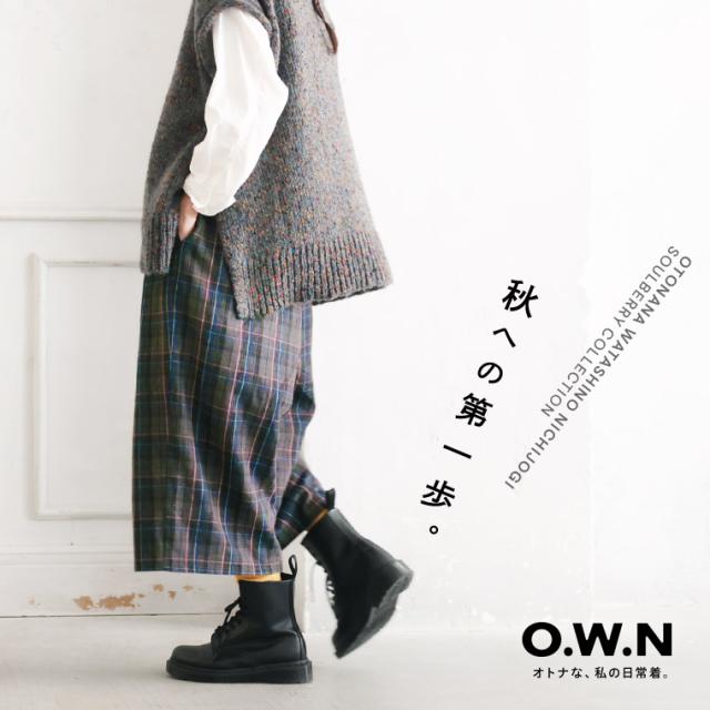 O.W.N たっぷり袖のボーダーカットソー レディース プルオーバー