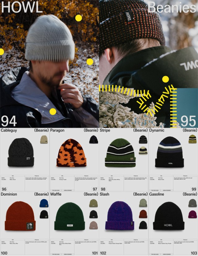 ハウル ビーニー HOWL STRIPE BEANIE 23-24 ストライプビーニー ...