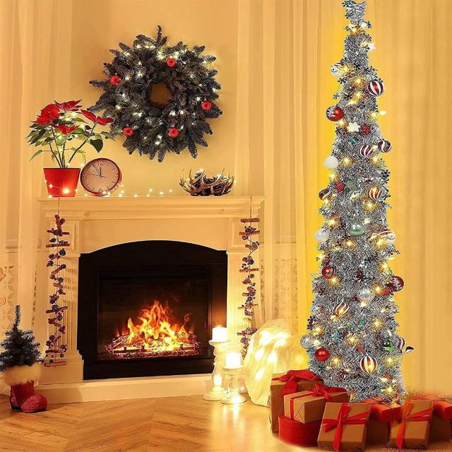 クリスマスツリー 150cm キラキラ モールツリー 折りたたみ