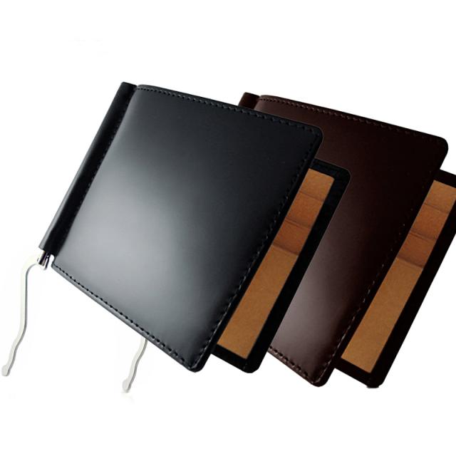 マネークリップ 札ばさみ 財布 サイフ コードバン レザー メンズ