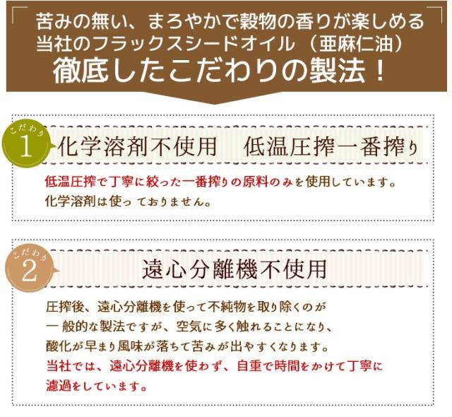 低温圧搾一番搾り エキストラ バージン フラックスシード オイル(亜麻仁油）