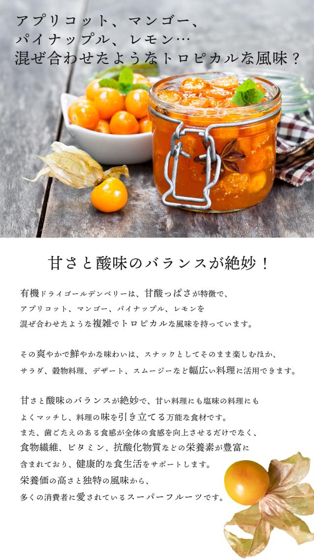 有機JASドライゴールデンベリー 300g ペルー産インカ  Organic Peruvian Incan Berry オーガニック食用ほおずき 