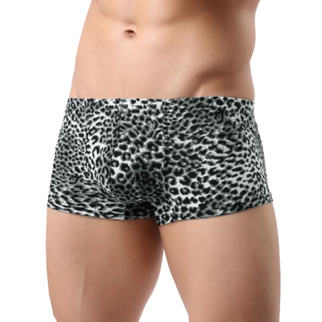 【送料無料】かっこいい ローライズ豹柄ボクサーショーツ