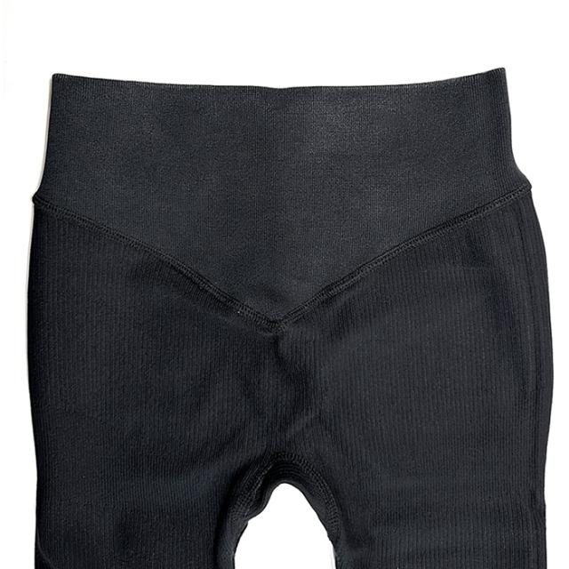 3D立体美尻 リブ編み厚手のトレーニングパンツ