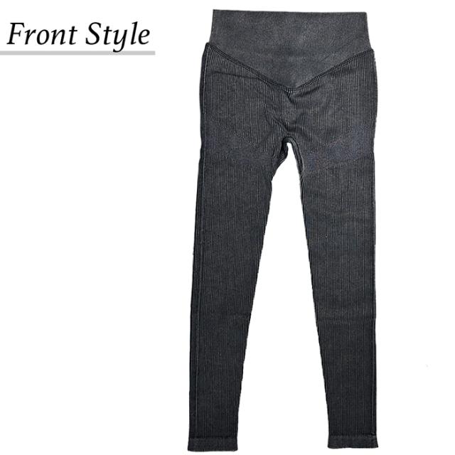 3D立体美尻 リブ編み厚手のトレーニングパンツ