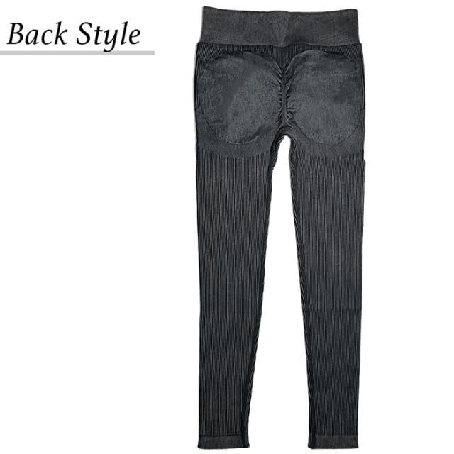 3D立体美尻 リブ編み厚手のトレーニングパンツ