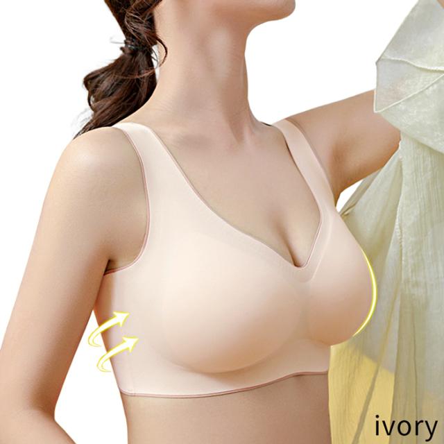 【送料無料】楽すぎ！おしゃれなバイカラーのシームレスブラ