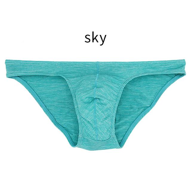 ピタピタローライズフィットの杢柄メンズビキニパンツ