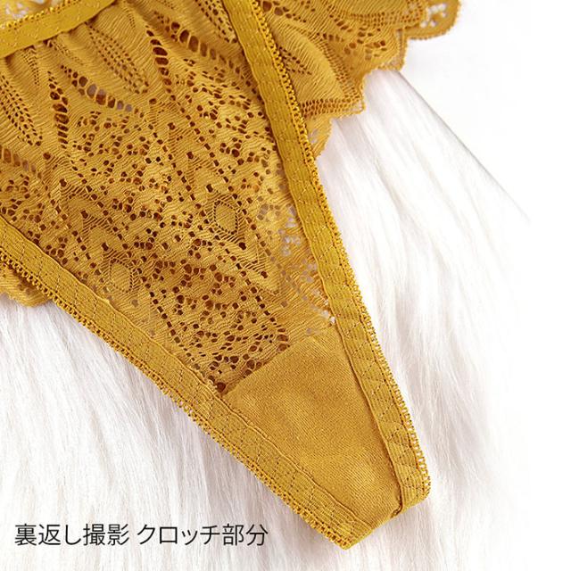 透け感レースで大人可愛く、後ろ姿まで魅力的なTバック