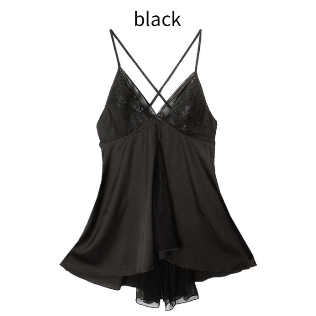 透け感と艶感がSEXYなAライン背中見せスリップ