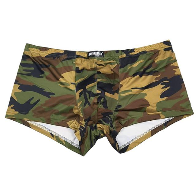 【送料無料】 迷彩柄ローライズメンズボクサーパンツ