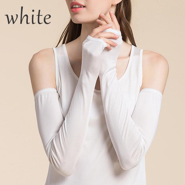 シルク100％UVカットロング手袋