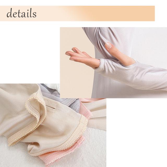 シルク100％UVカットロング手袋