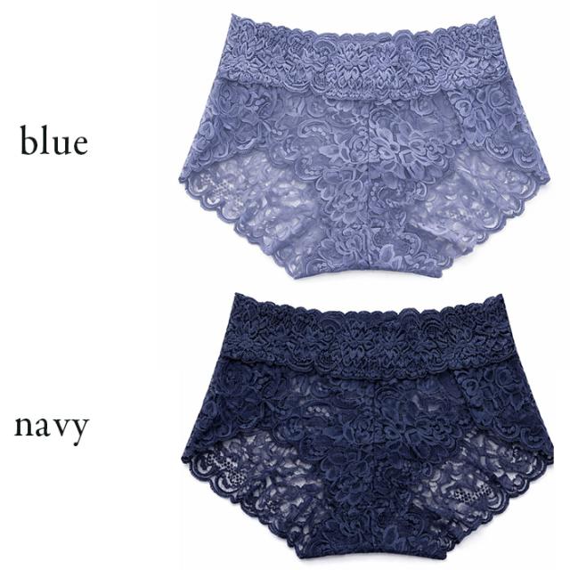 【送料無料】 上品な総レースの深ばきレディースショーツ