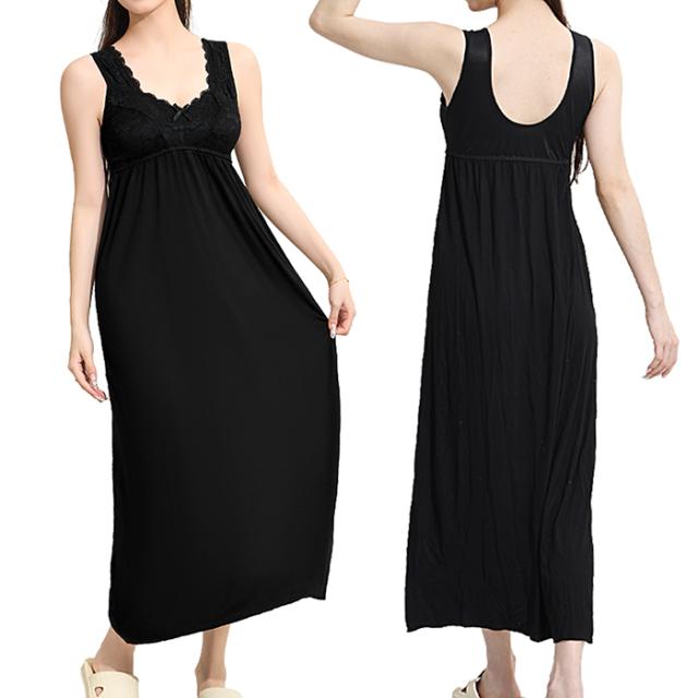 カップ付きマキシ丈ルームドレス