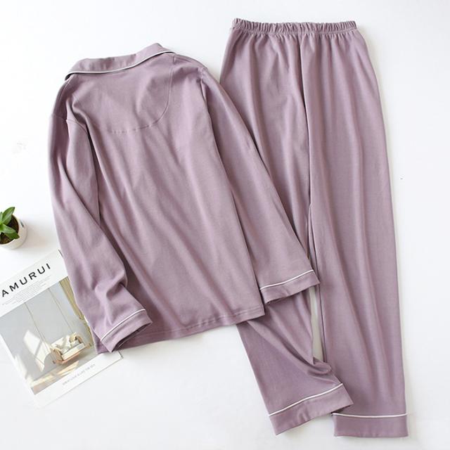 コットン100肌触りの良い滑らか男女パジャマ