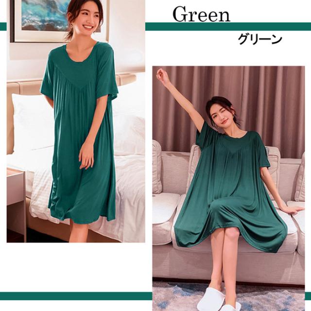 レディース半袖ゆったりワンピース