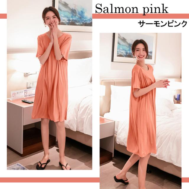 レディース半袖ゆったりワンピース