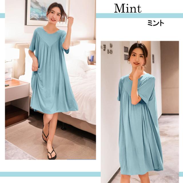 レディース半袖ゆったりワンピース
