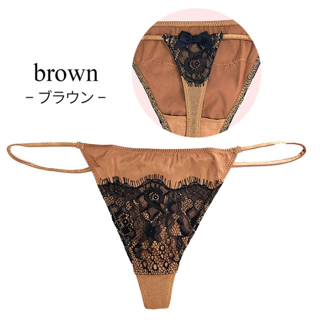 ストレッチサテンのサイドストリングTバック