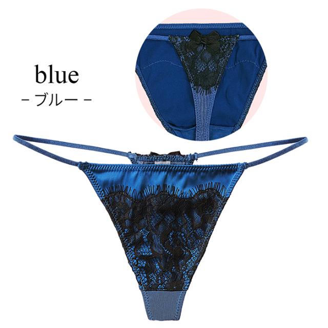 ストレッチサテンのサイドストリングTバック