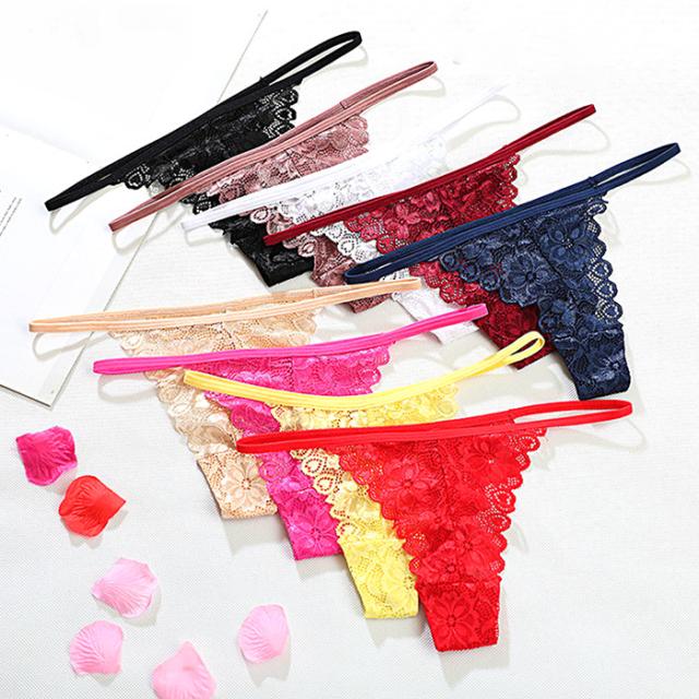 透けるストレッチレース サイドストリングのセクシーTバック