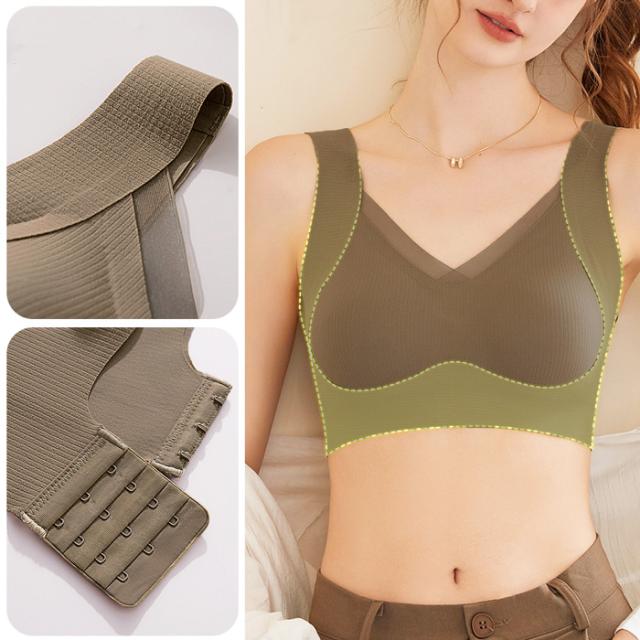 一体型パッド入り 脇高でフィット感に優れた素肌感覚ブラ