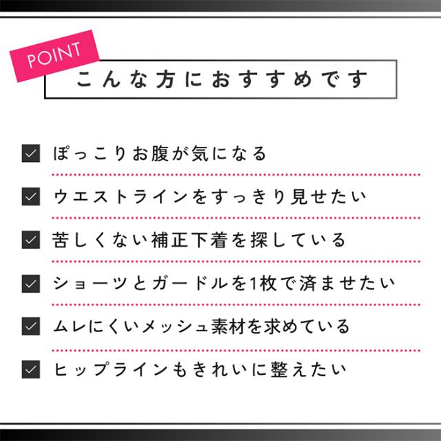 【送料無料】 メッシュ素材のお腹すっきりガードルショーツ
