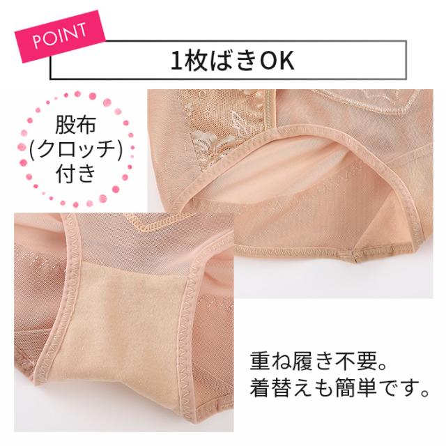 【送料無料】 メッシュ素材のお腹すっきりガードルショーツ
